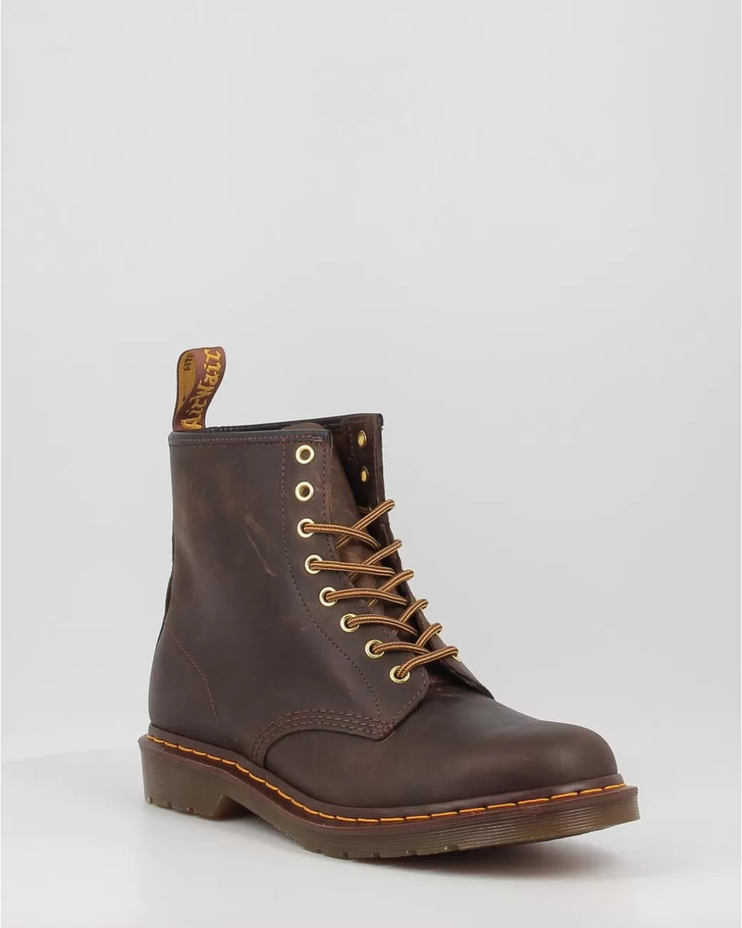 Mujer Dr. Martens Botas 1460 Crazy Horse Marron