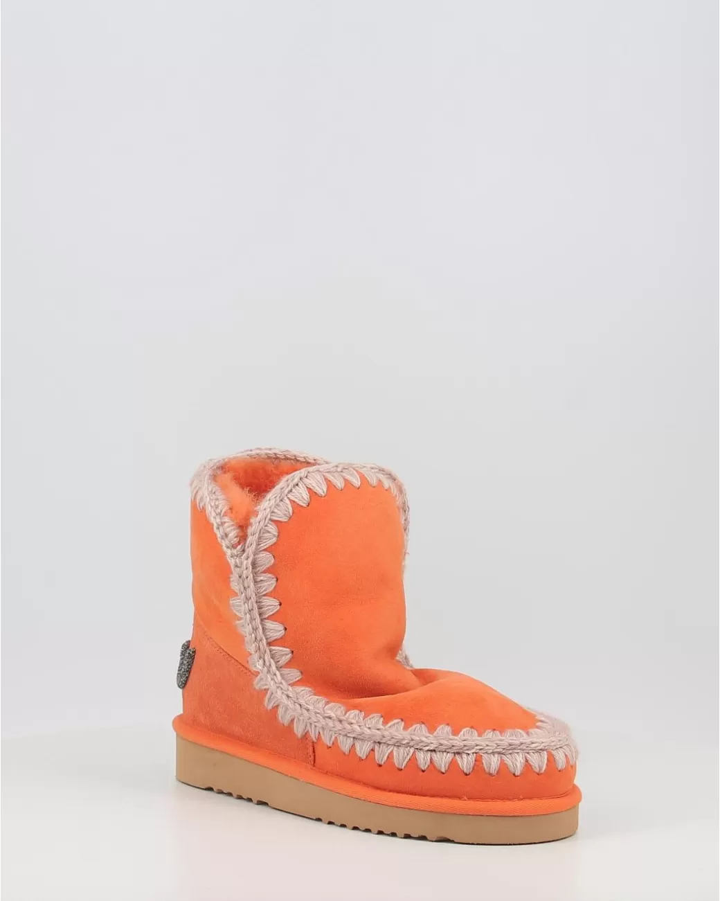 Mujer Mou Botas Eskimo 18 Glitter Logo Apor Naranja