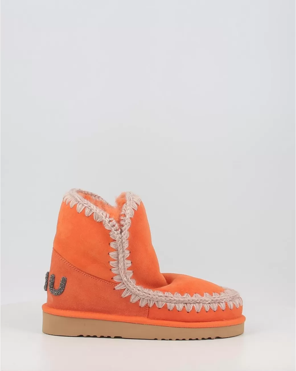 Mujer Mou Botas Eskimo 18 Glitter Logo Apor Naranja