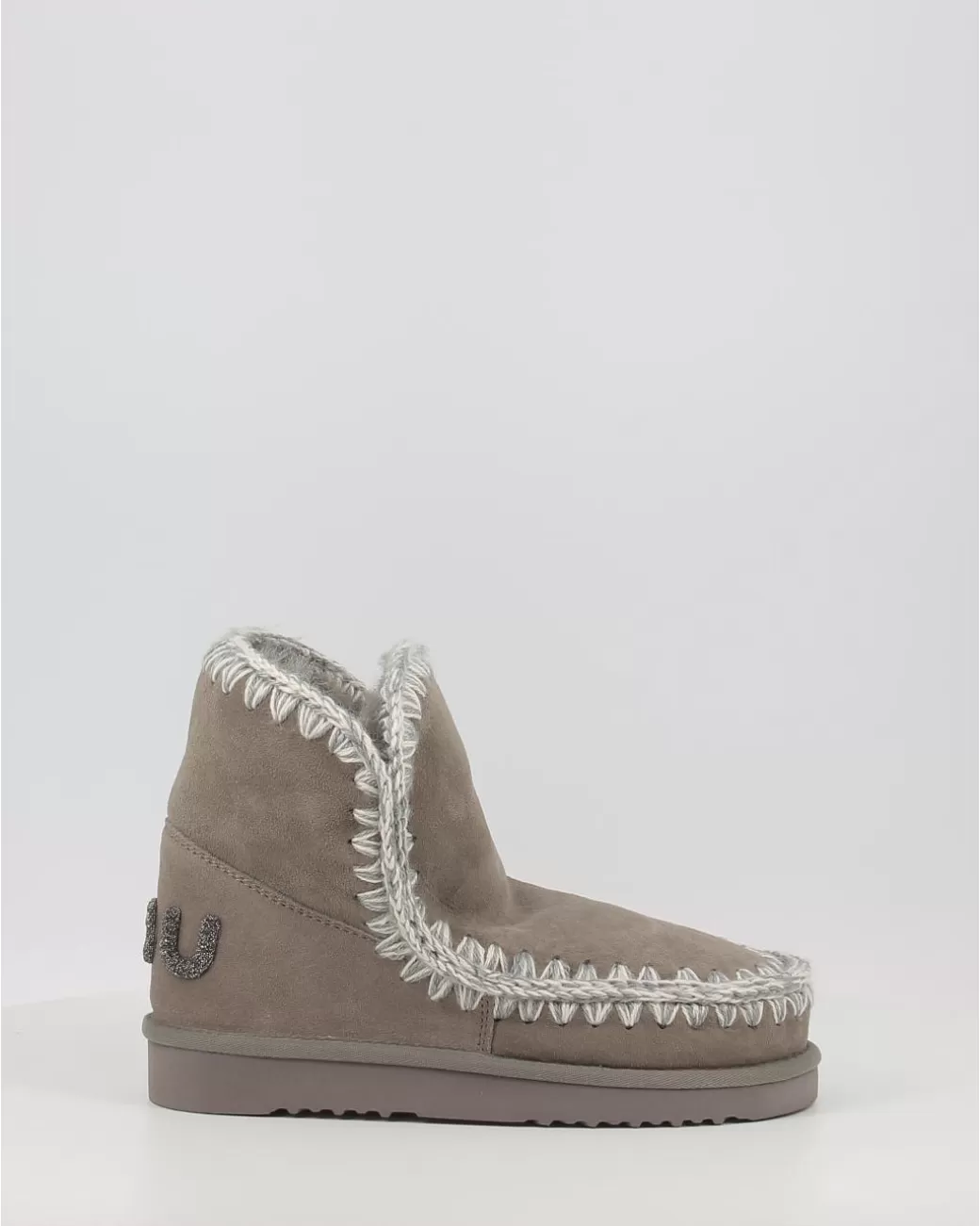 Mujer Mou Botas Eskimo 18 Glitter Logo Gris