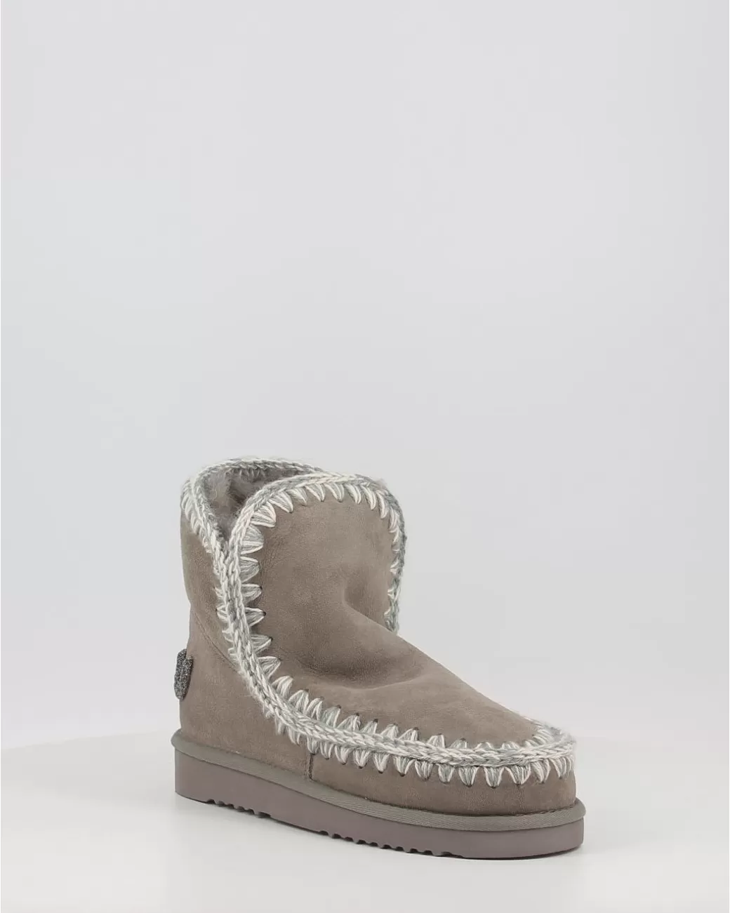 Mujer Mou Botas Eskimo 18 Glitter Logo Gris