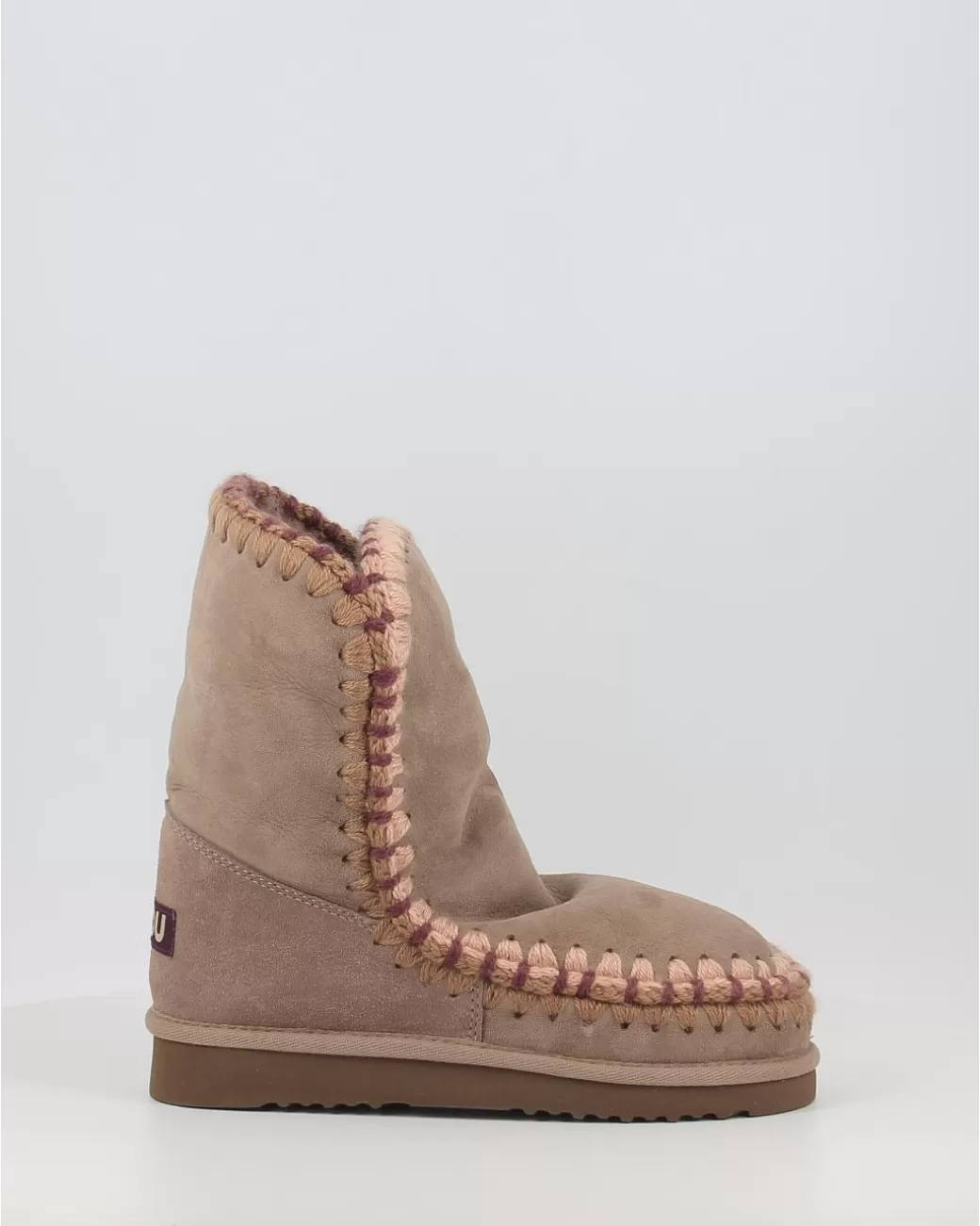 Mujer Mou Botas Eskimo 24 Overstitching Elgry Gris