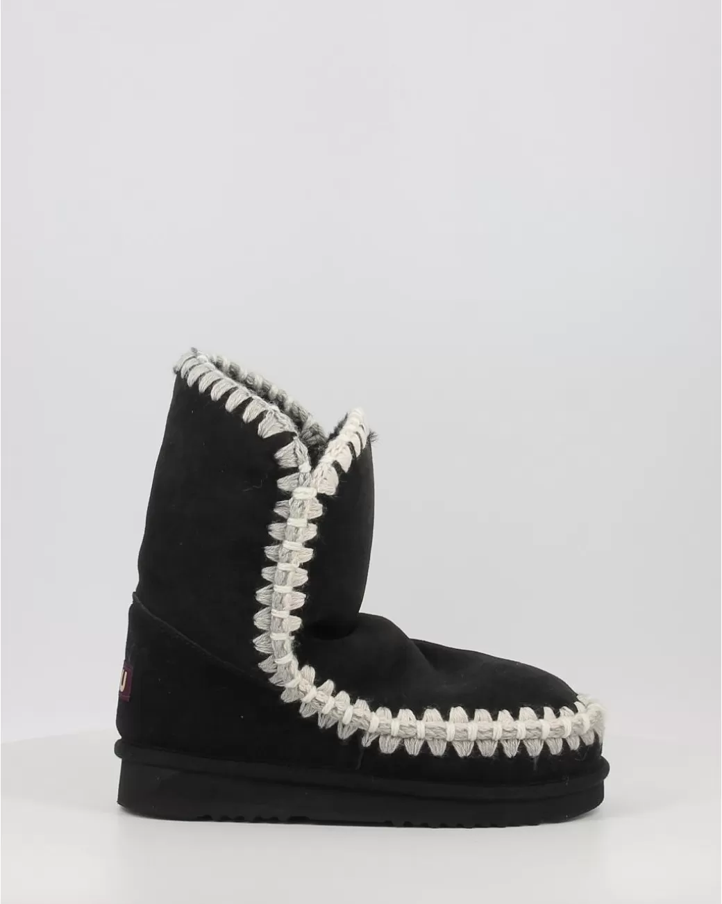 Mujer Mou Botas Eskimo 24 Overstitching Negro