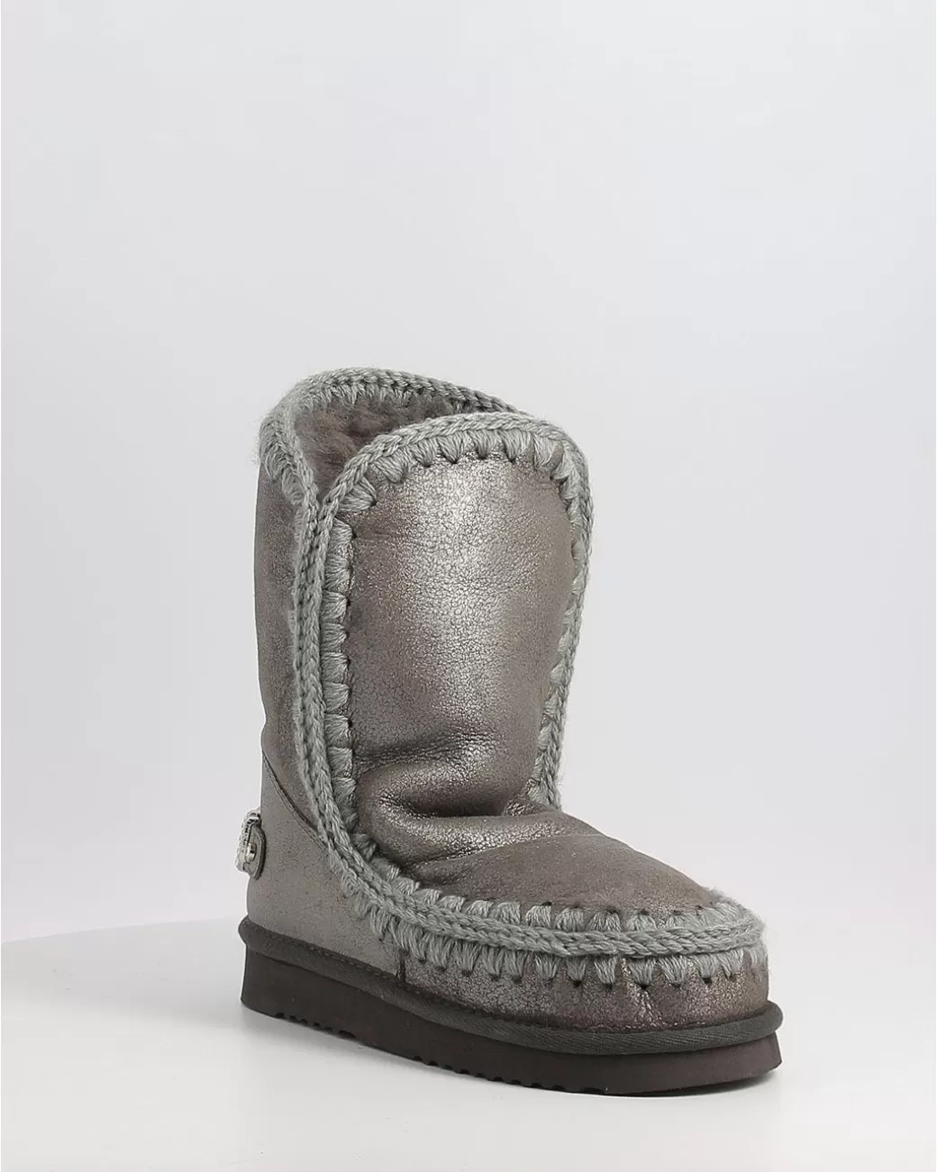 Mujer Mou Botas Eskimo 24 Rhinestones Logo Duiro Gris