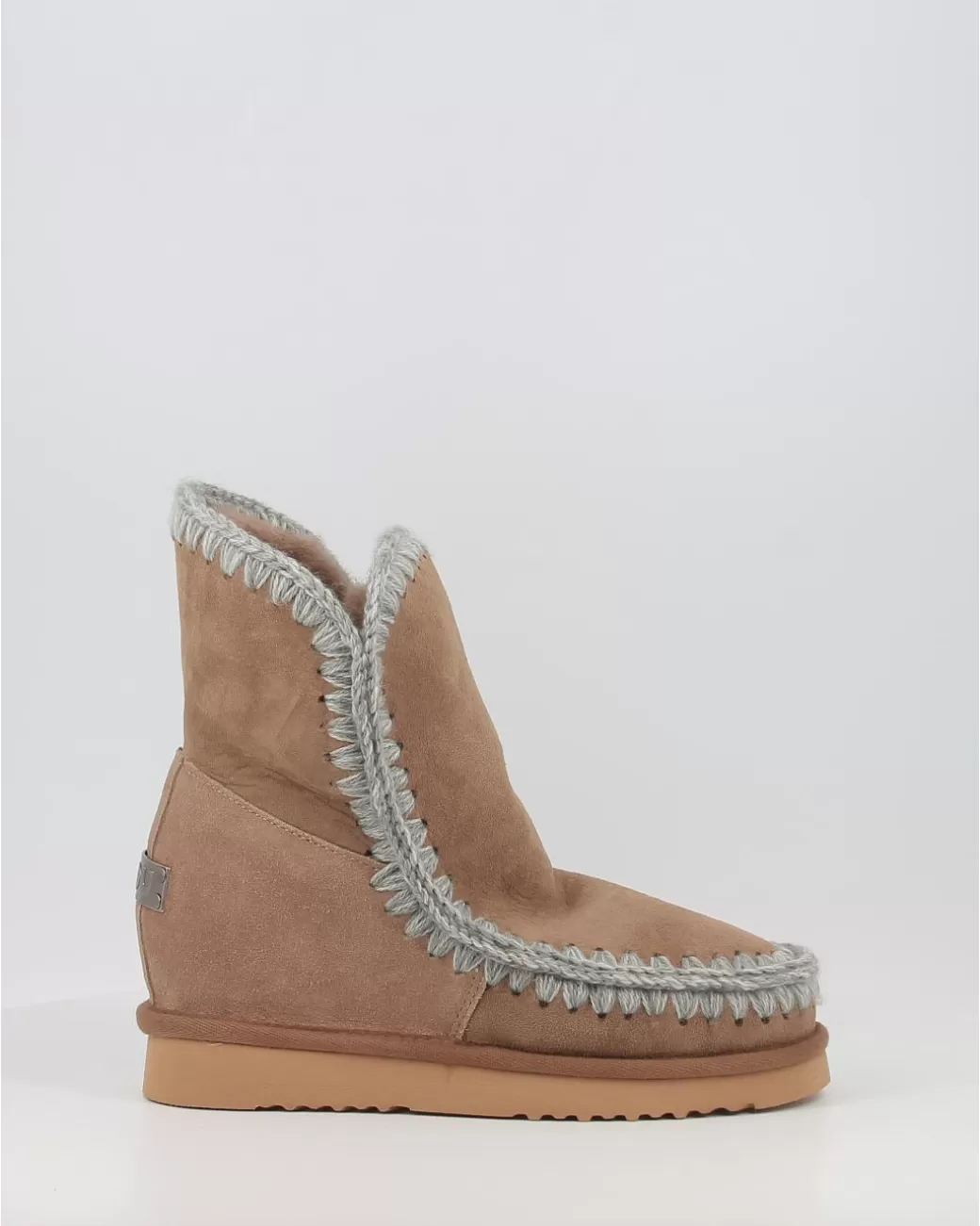 Mujer Mou Botas Eskimo Inner Wedge Short Taupe