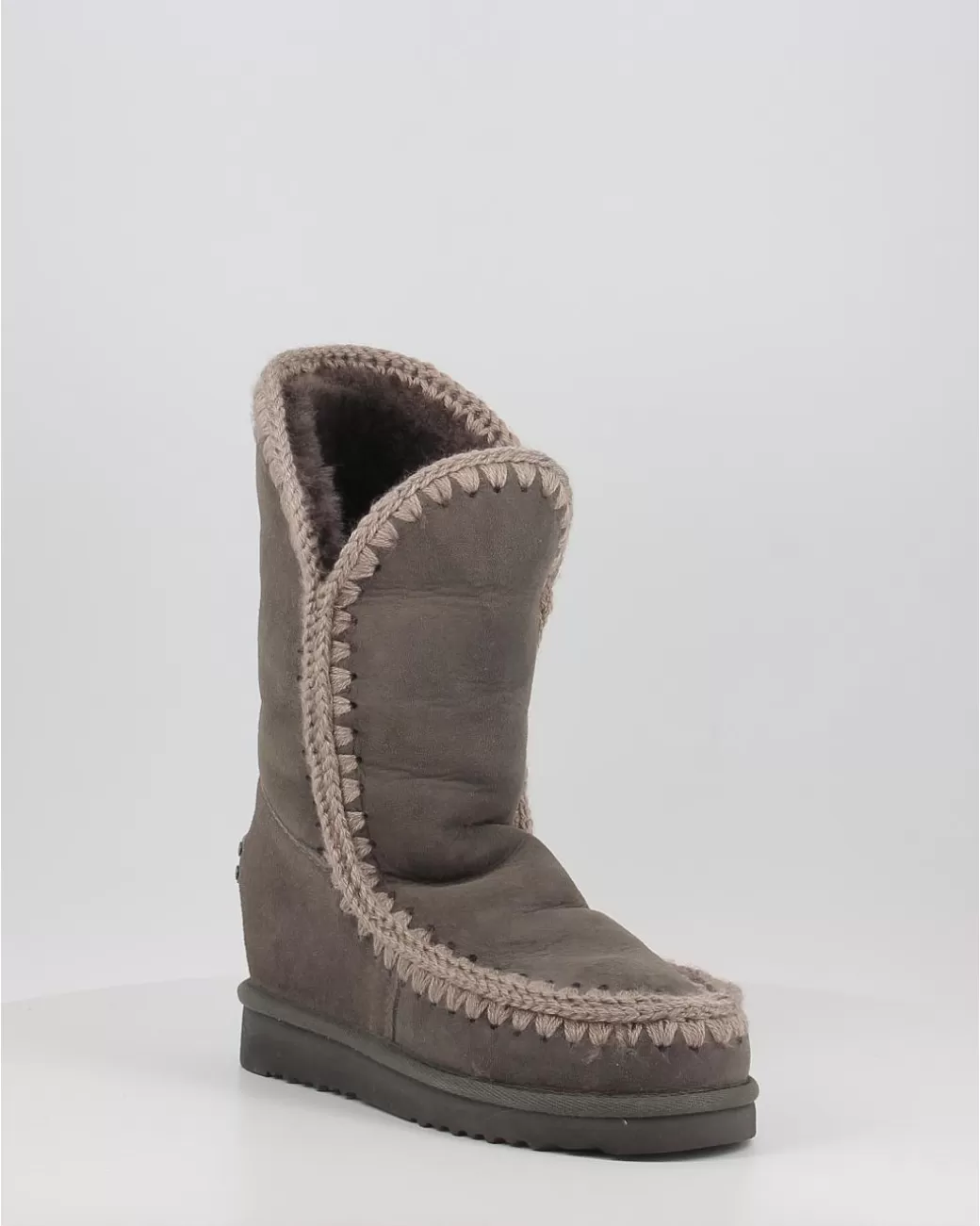 Mujer Mou Botas Eskimo Inner Wedge Tall Gris