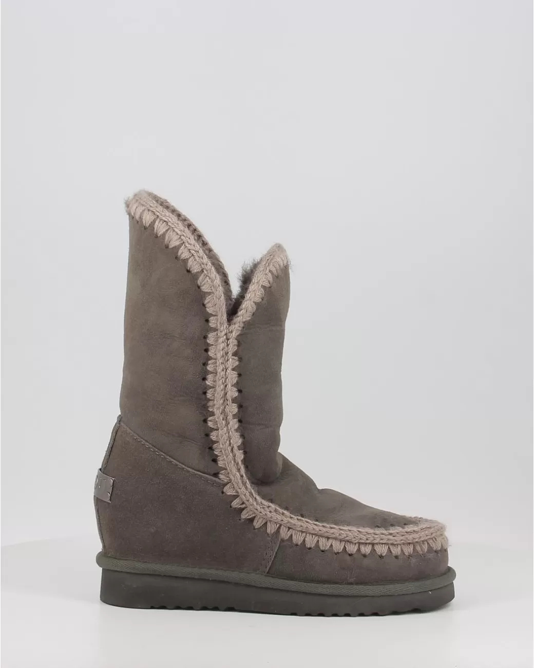 Mujer Mou Botas Eskimo Inner Wedge Tall Gris