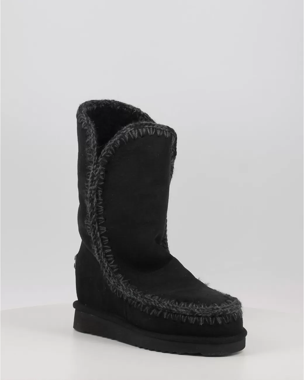 Mujer Mou Botas Eskimo Inner Wedge Tall Negro