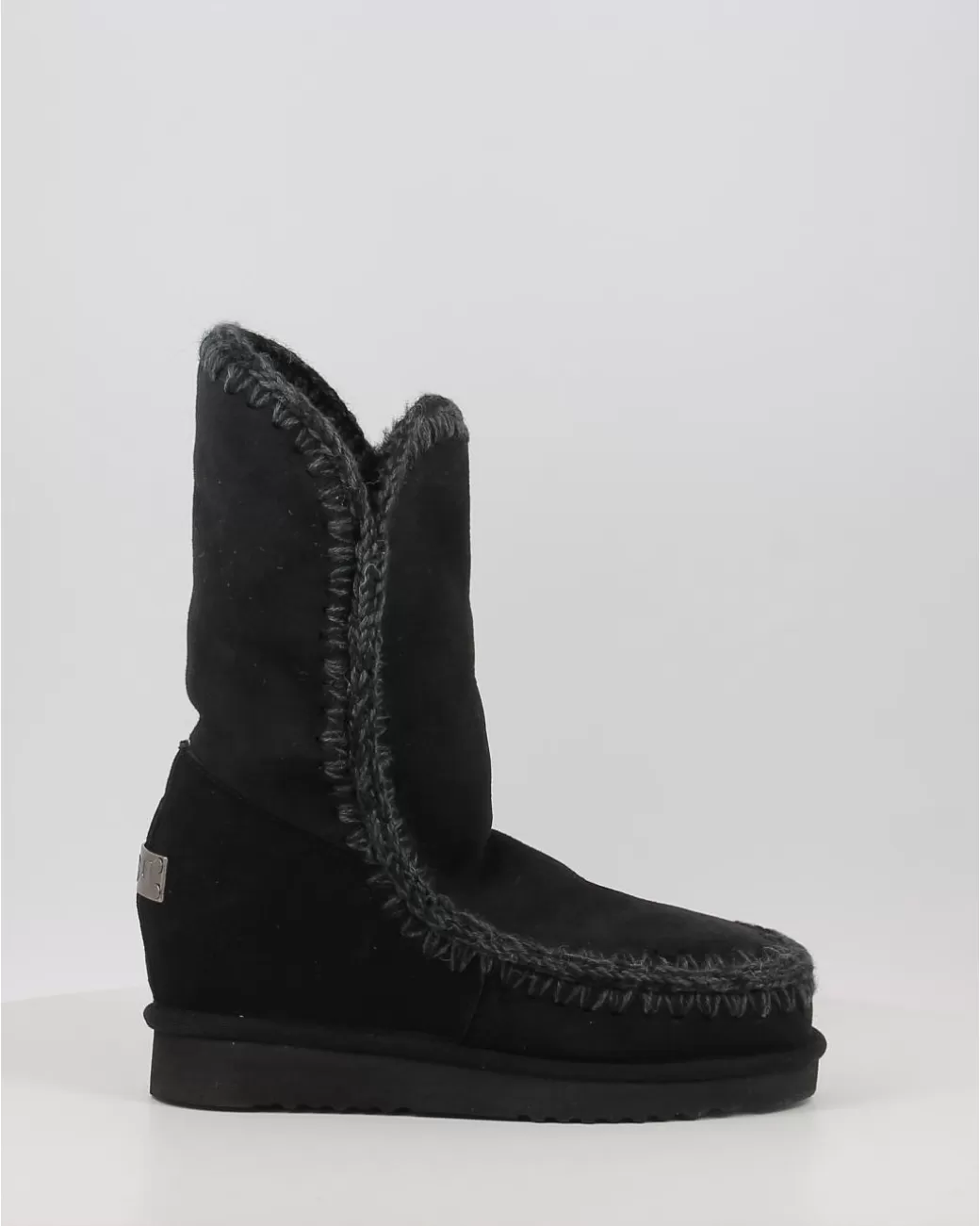 Mujer Mou Botas Eskimo Inner Wedge Tall Negro