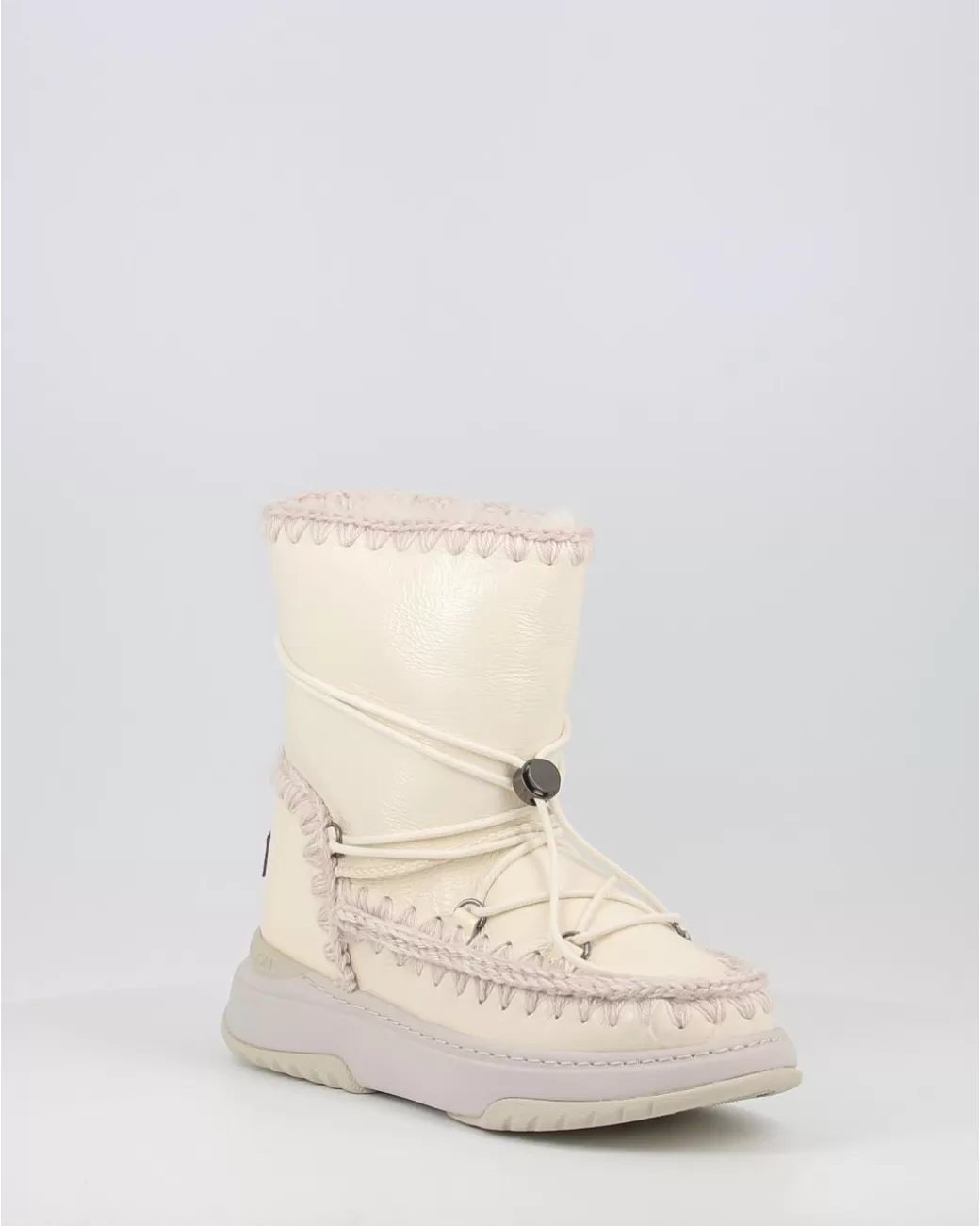 Mujer Mou Botas Jogger Snowboot Short Patwhi Blanco