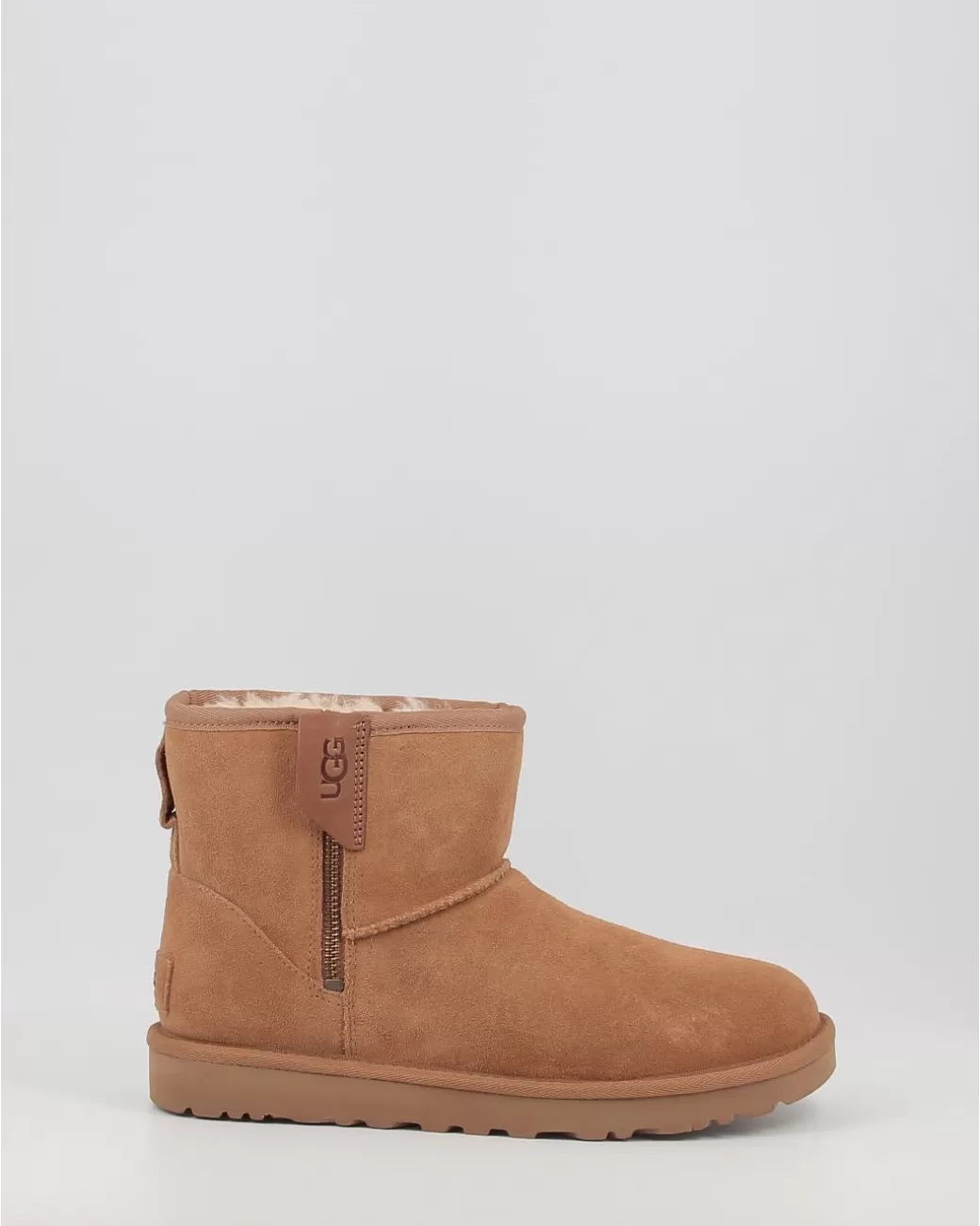 Mujer Ugg Botas Classic Mini Bailey Zip Chestnut