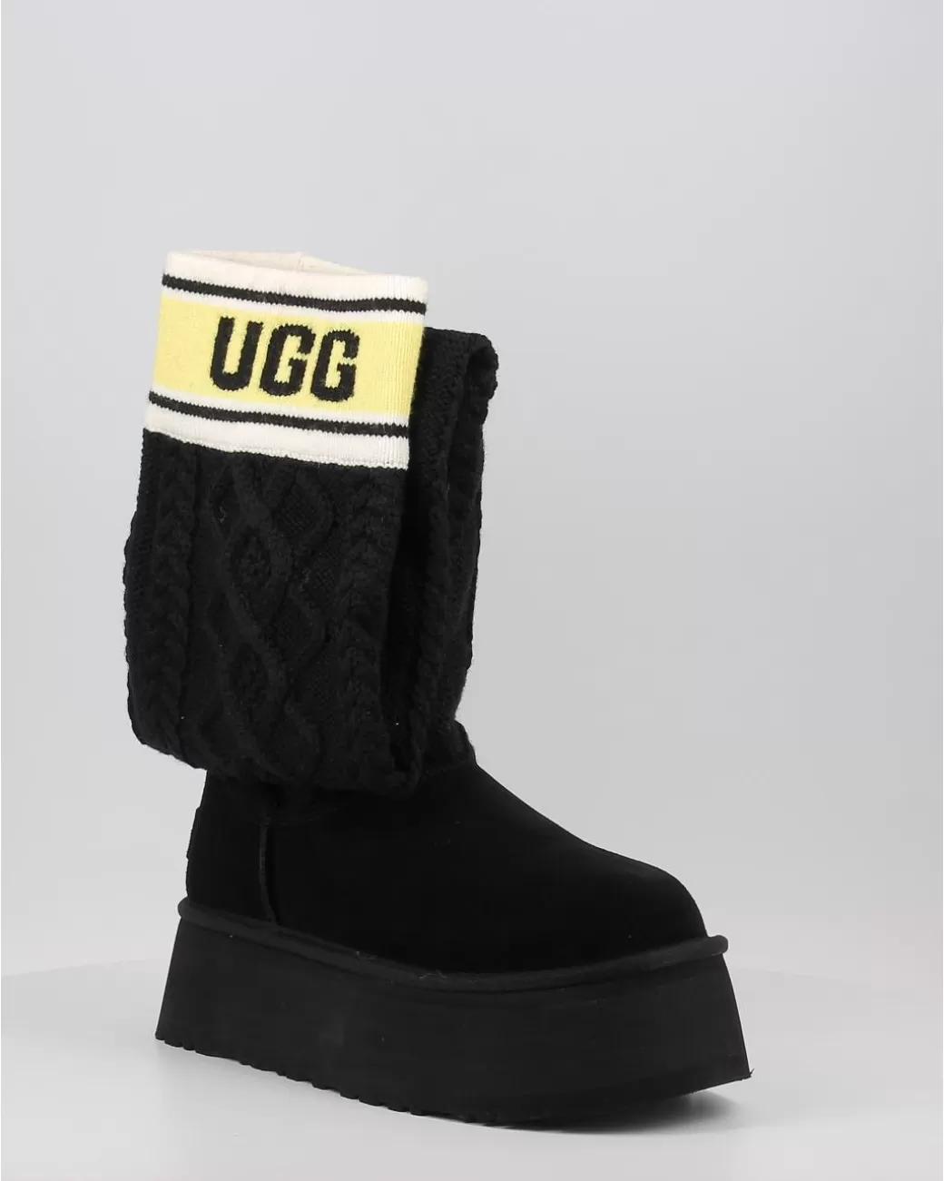 Mujer Ugg Botas Classic Sweater Letter Tall Negro