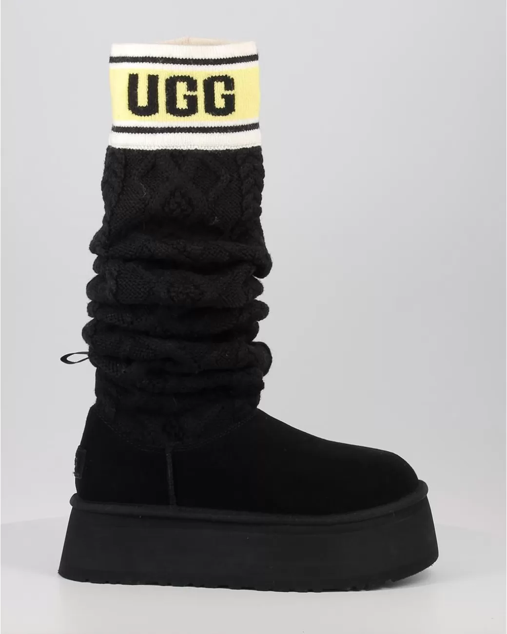 Mujer Ugg Botas Classic Sweater Letter Tall Negro