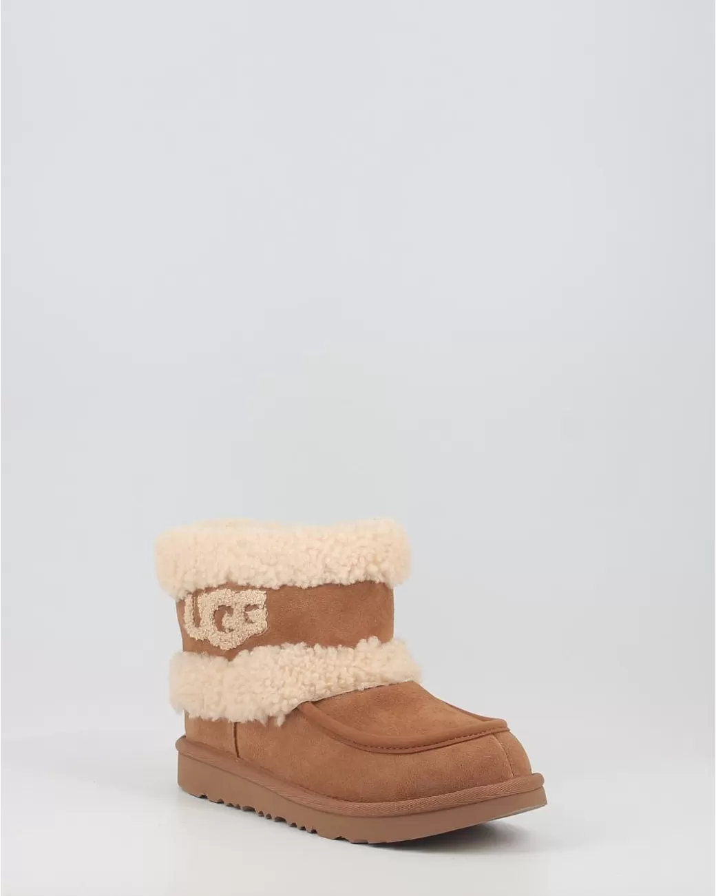 Hombre Ugg Botas Ultra Mini Fluff 1143701K Chestnut