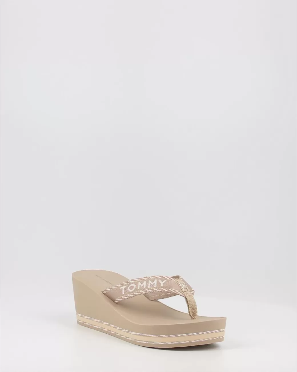 Mujer Tommy Hilfiger Chanclas Tommy Webbing H Wedge Sandal Verde