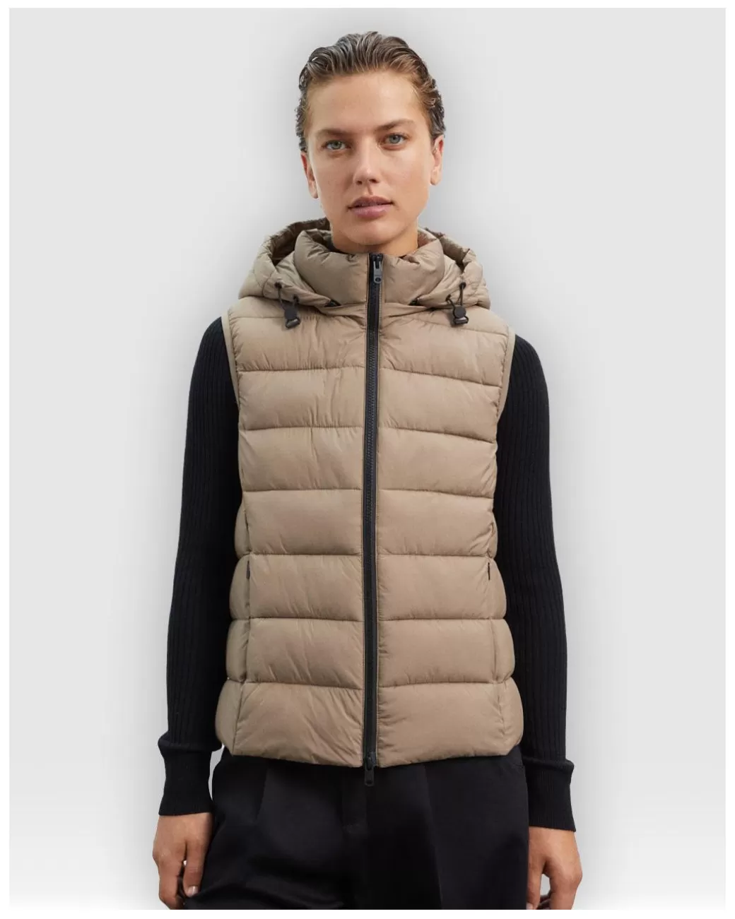 Ecoalf Plumiferos Aorakialf Vest Woman Taupe