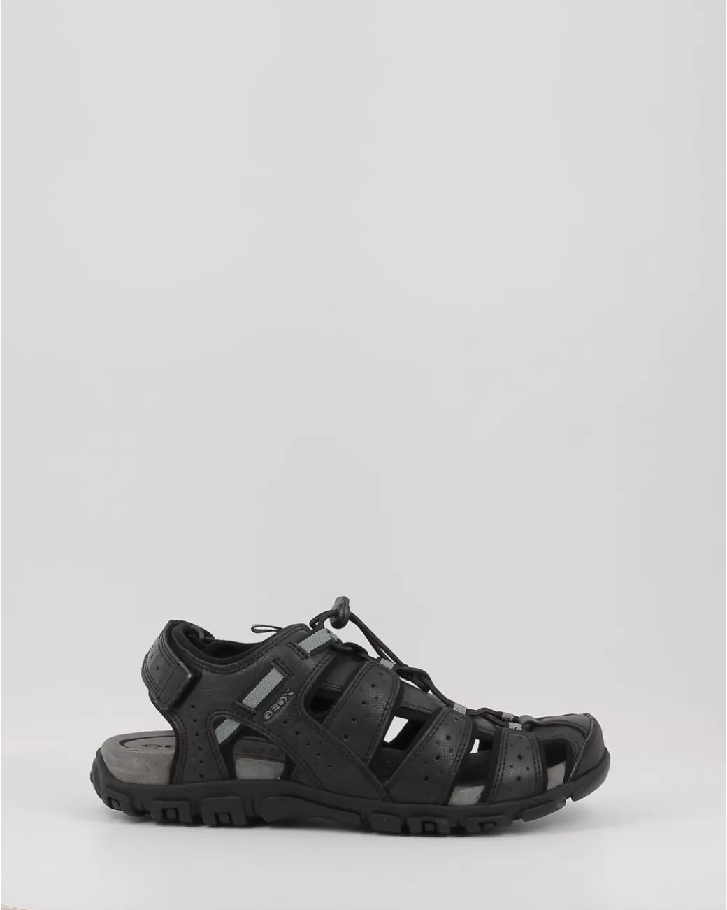 Hombre Geox Sandalias Uomo Sandal Strada U6224B Negro