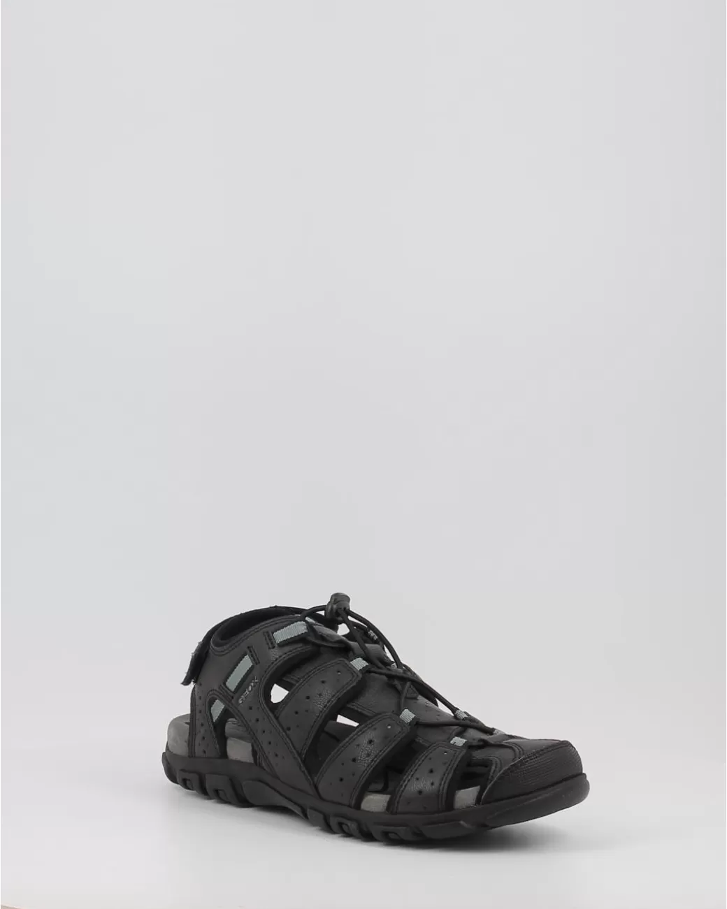 Hombre Geox Sandalias Uomo Sandal Strada U6224B Negro