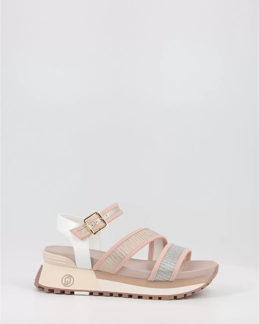 Mujer Liu Jo Sandalias Maxi Wonder 15 Metalizado