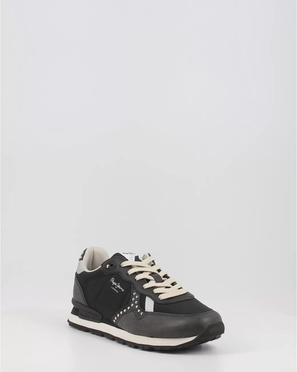 Hombre Pepe Jeans Zapatillas Brit Print Sid W Pls31525 Negro