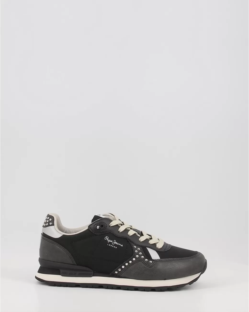 Hombre Pepe Jeans Zapatillas Brit Print Sid W Pls31525 Negro