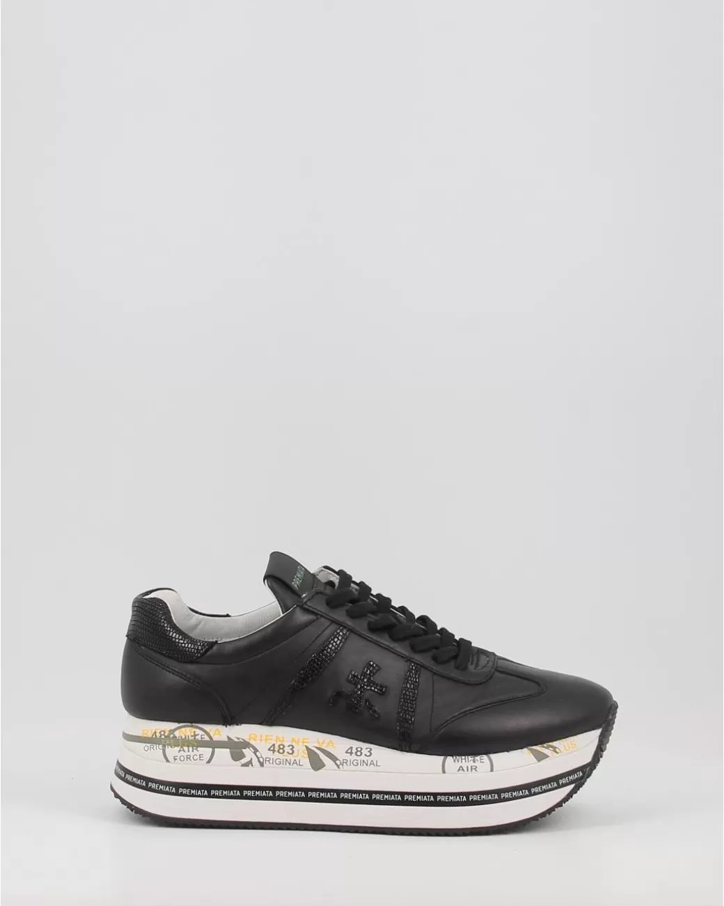 Mujer Premiata Zapatillas Beth Negro