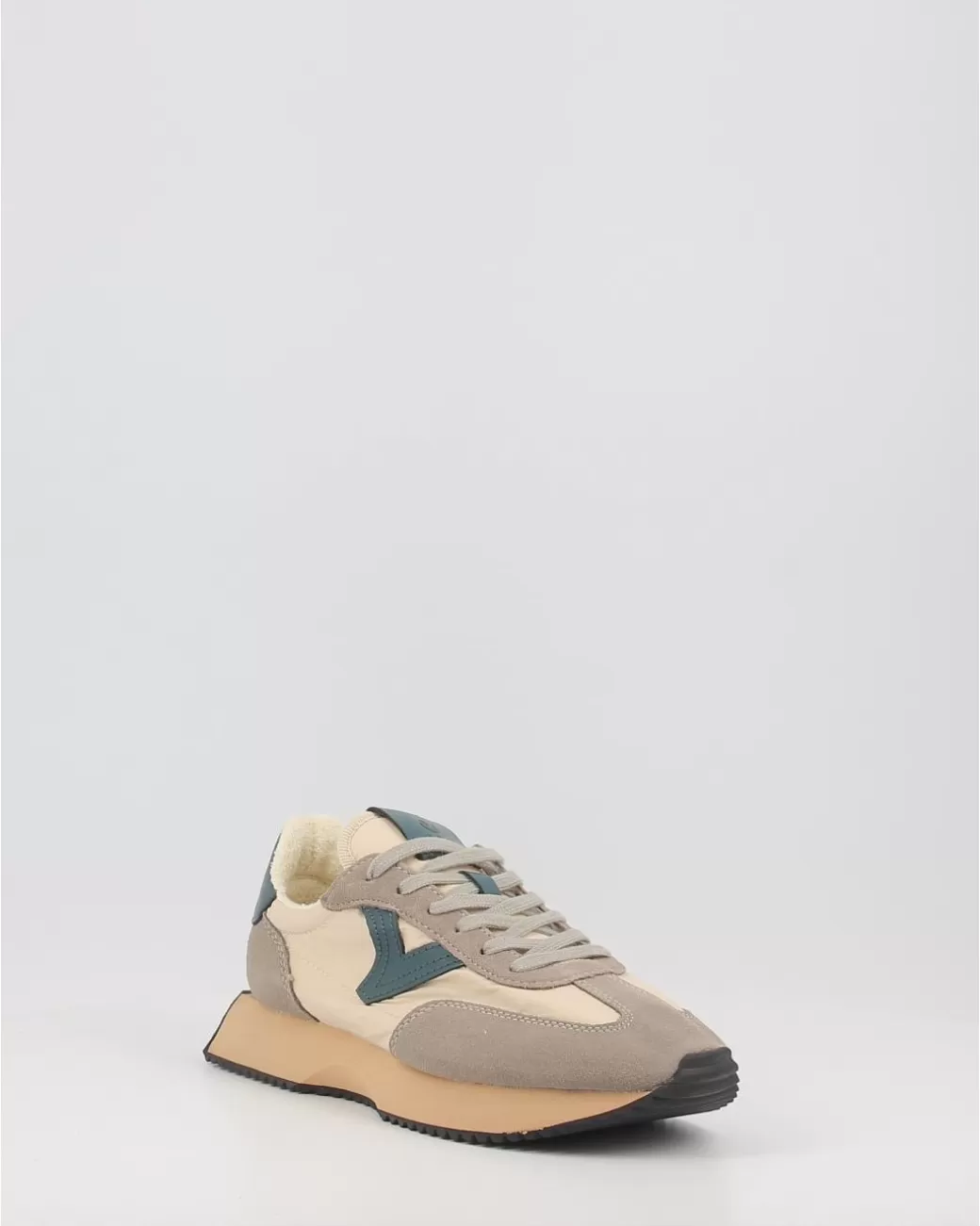 Mujer Victoria Zapatillas Cosmos Retro Nylon & Serraje Taupe