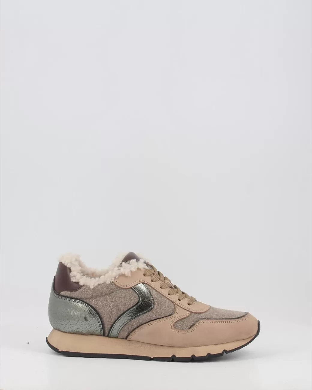 Mujer Voile Blanche Zapatillas Julia Fur Marron