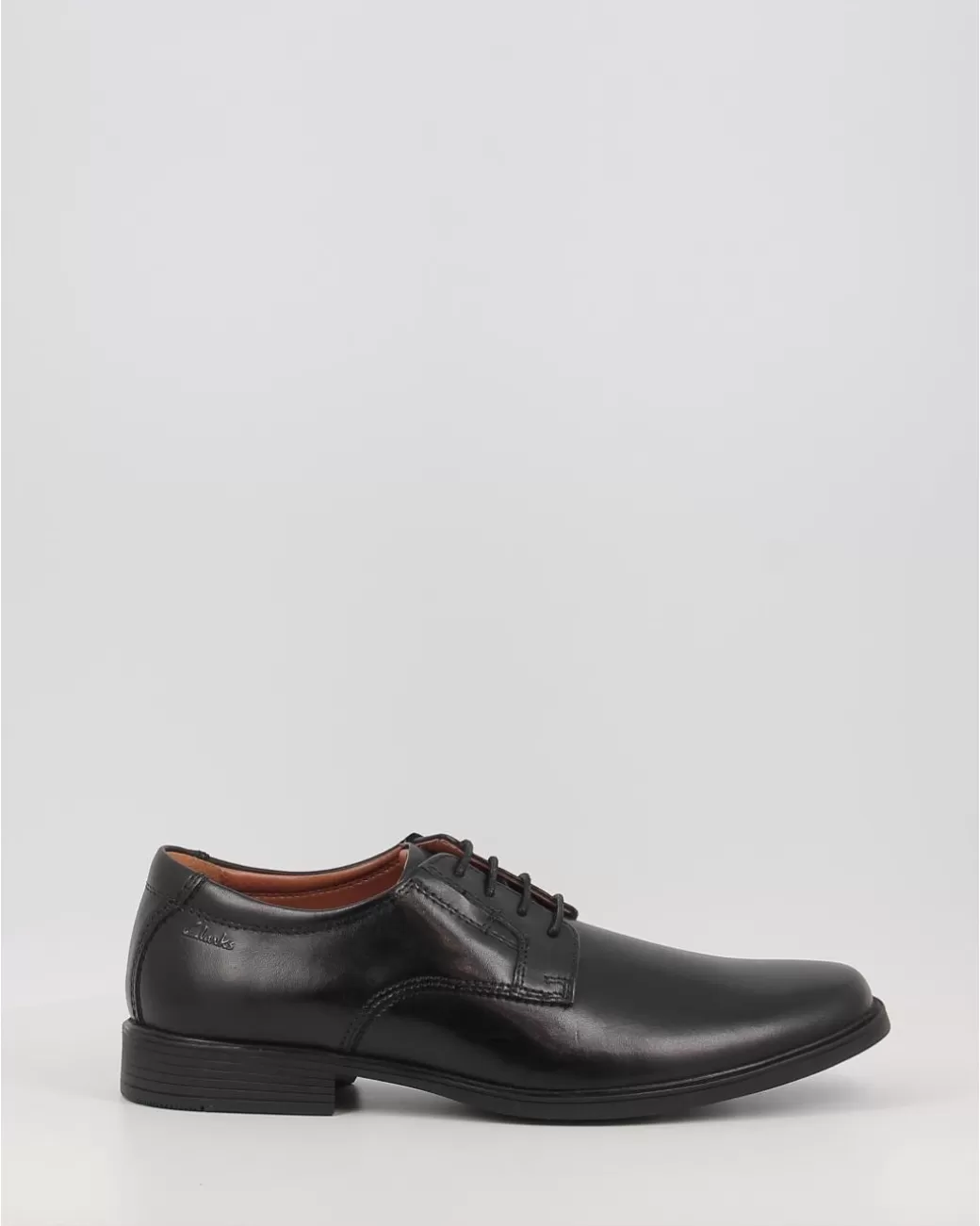 Hombre Clarks Zapatos Tilden Plain Negro