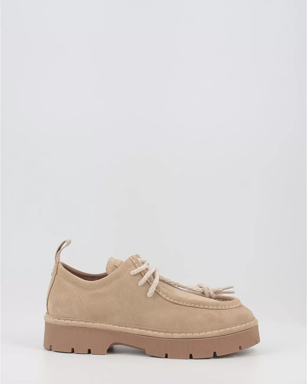 Mujer Panchic Zapatos P99 Lace-Up Shoe Taupe