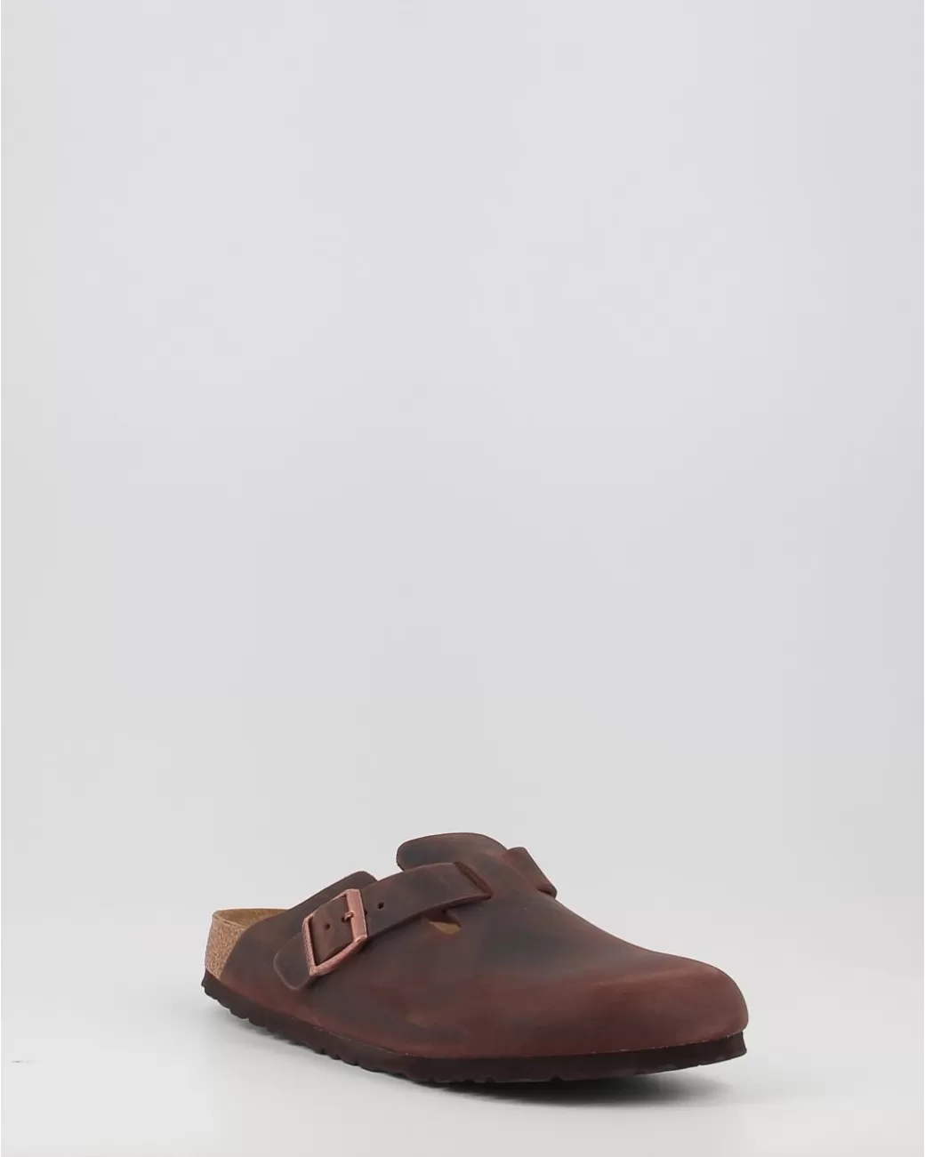 Hombre Birkenstock Zuecos Boston Leoi Marron