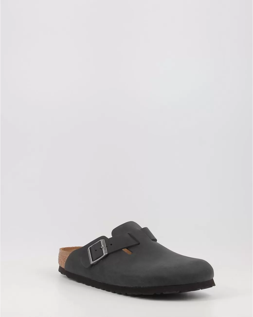 Hombre Birkenstock Zuecos Boston Leoi Negro