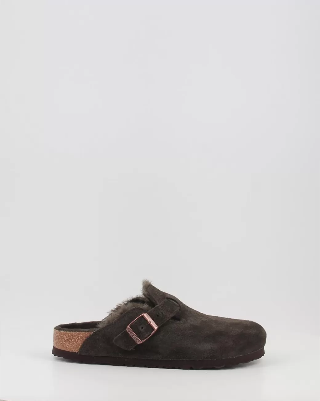 Mujer Birkenstock Zuecos Boston Vl Shearling Marron