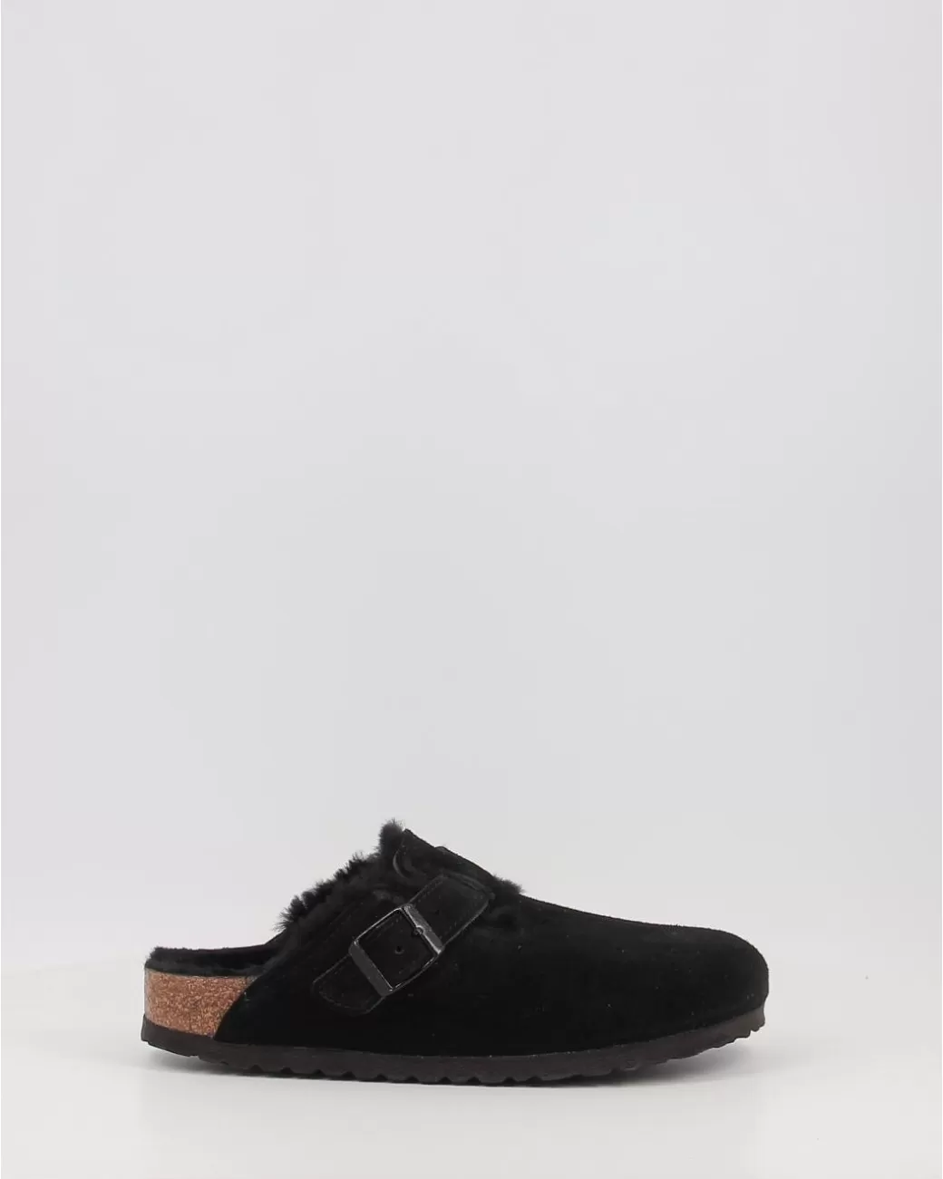 Mujer Birkenstock Zuecos Boston Vl Shearling Negro