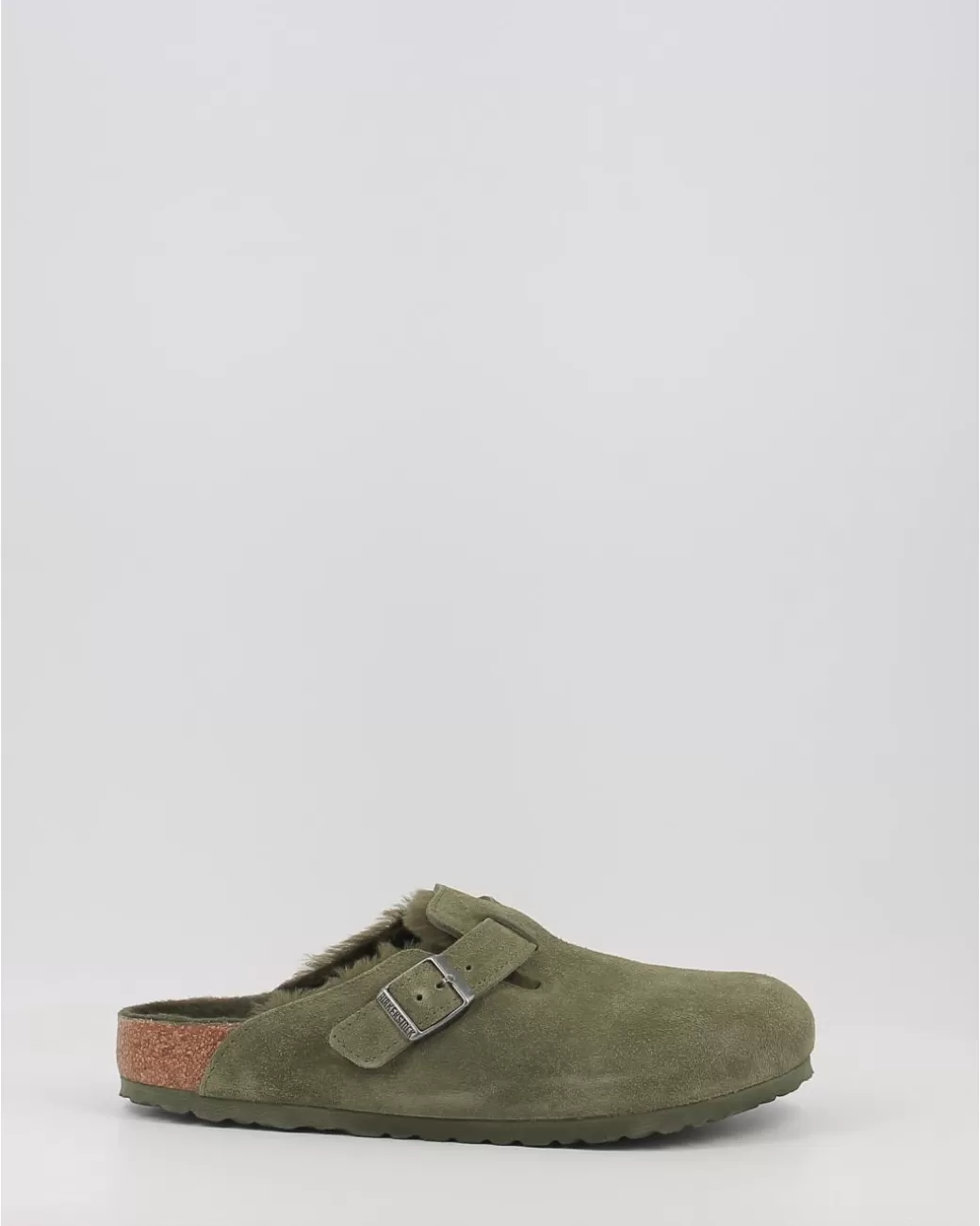 Mujer Birkenstock Zuecos Boston Vl Shearling Verde