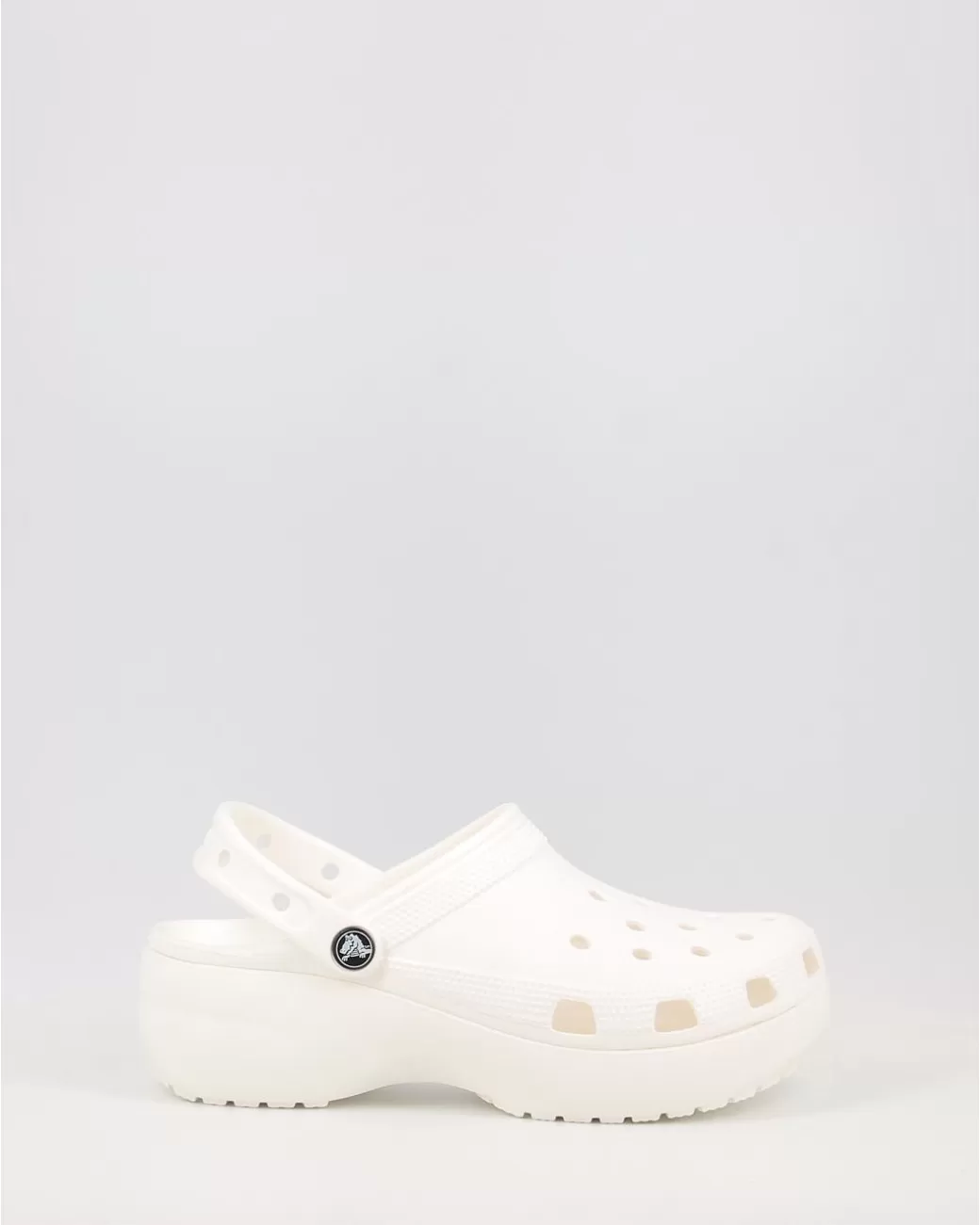 Mujer Crocs Zuecos Classic Platform Clog 206750 Blanco